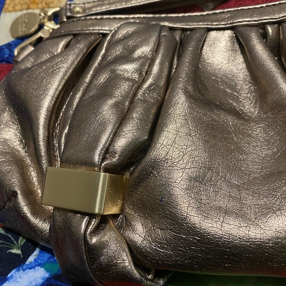 Botkier Bronze-Gold Leather Clutch Wristlet - Picture 4 of 16